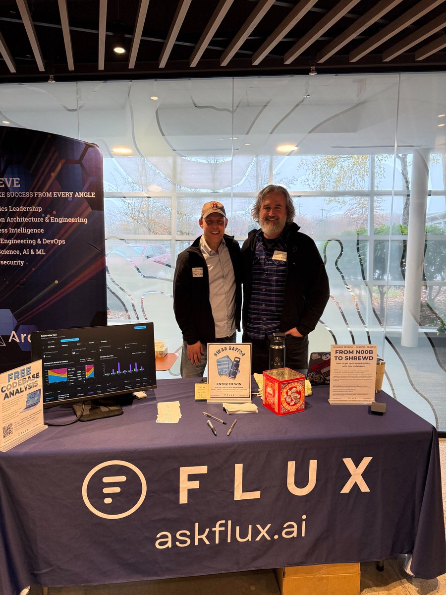 askflux_ai's tweet image. We had the best time sponsoring @BostonCodeCamp last Saturday! CTO Aaron Beals &amp;amp; CEO Ted Julian chatted w/ devs about Flux, starting valuable convos &amp;amp; getting great feedback (&amp;amp; interest in our PR analysis/categorization). See you next time!

#techevents #Bostontech #devcommunity