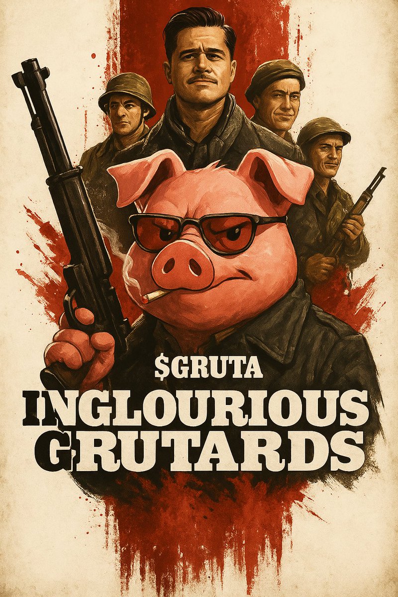 🐽INGLORIOUS GRUTARDS🐽

Listen up, soldiers.
This ain’t DeFi.
This is WAR.

I’m proud to announce the creation of a new elite battalion:

THE INGLORIOUS GRUTARDS.
$GRUTA very own squadron of unhinged, sleep-deprived, pixel-blooded rebels
led by none other than…

Lieutenant Aldo
