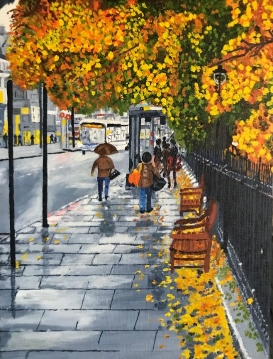 tannith8's tweet photo. Art of the Day! "Princes Street Edinburgh". Buy at: https://t.co/RTsZnsCNJI https://t.co/Q6vNpvJzL2