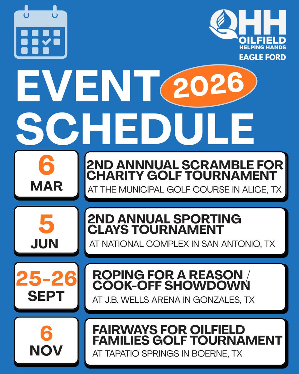 Mark your calendars for the 2026 Eagle Ford Chapter events: loom.ly/CneFrrs