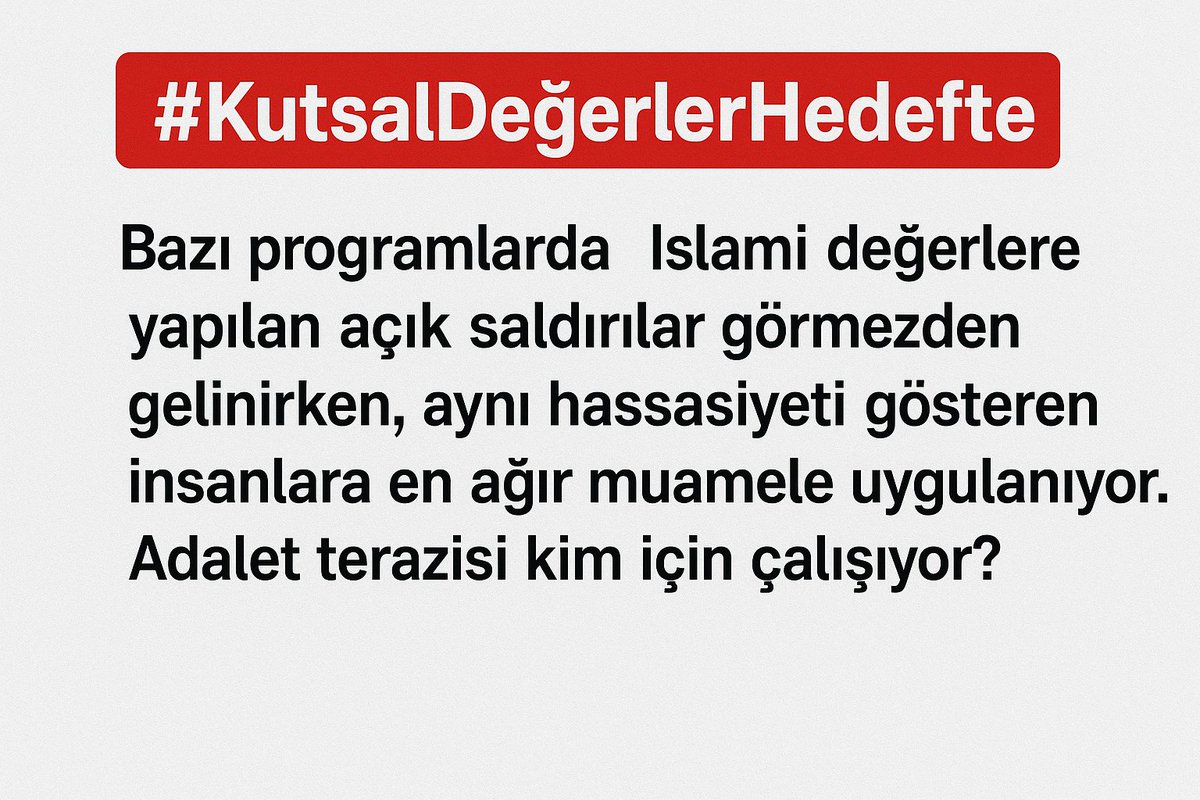 #KutsalDeğerlerHedefte