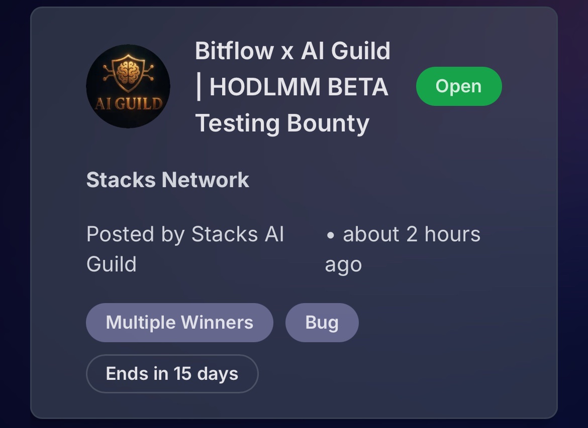 Stacks AI Guild | stacksaiguild.btc tweet media