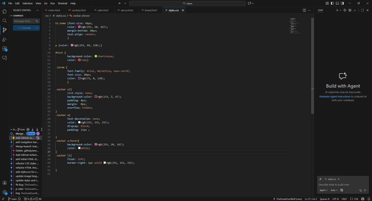 RonicanB's tweet image. Day 5⃣ Testing the New Navbar  
I have no idea how to center the list  🆘
#WebDevelopment #100DaysOfCode #HTMLCSS #HTML #CSS #WebDev