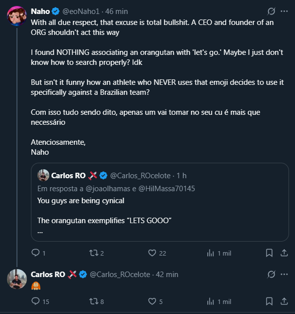 ValFiscal's tweet photo. @Carlos_ROcelote You are a grown ass man. Put your shits together. 
Racism is a serious matter. 
I did send this to all the appropriate people, and I will do everything I can to ensure you face the consequences of your actions
You put yourself in this position, not Amy. https://t.co/qzRIn0hsKj