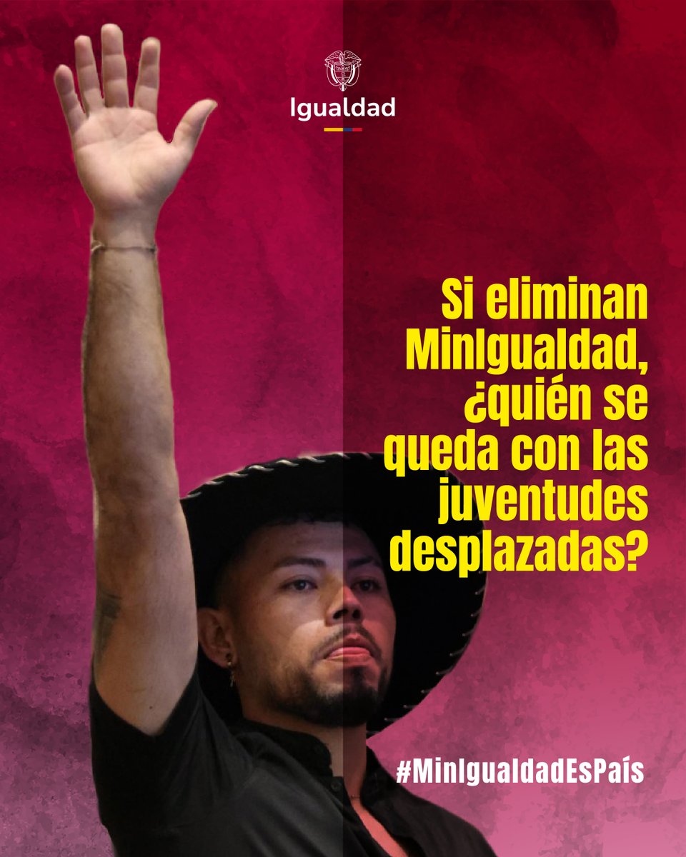 MinIgualdad_Col's tweet image. El Ministerio de Igualdad y Equidad es país: campesinos, pueblos indígenas, afros, raizales, Rrom, LGBTIQ+, personas con discapacidad. Minigualdad somos todos, por eso no se negocia, no se toca, no se acaba. MinIgualdadEsPaís