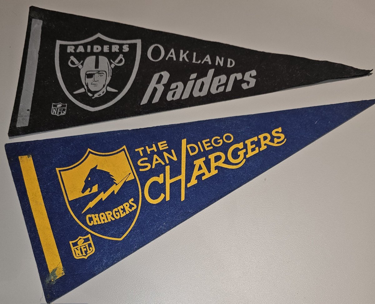 #WBW to my 1980 mini-pennants with the #Raiders at the #Chargers this weekend.