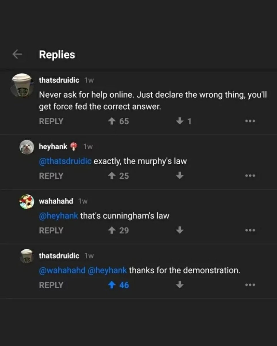 Memedroid's tweet image. Classic IG comment #murphyslaw #memes #cunninghamslaw #internet #funny
