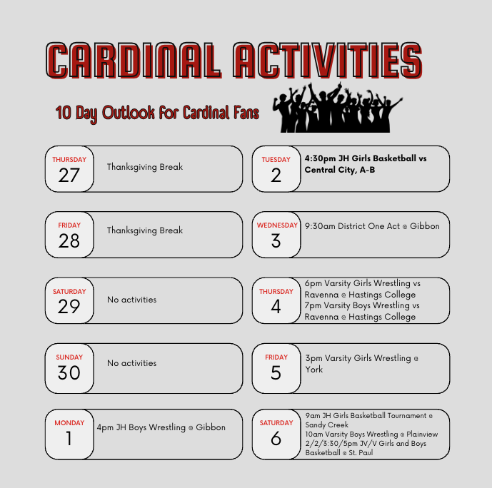 DTCardinals's tweet image. Check out what&apos;s coming up with DT activities!