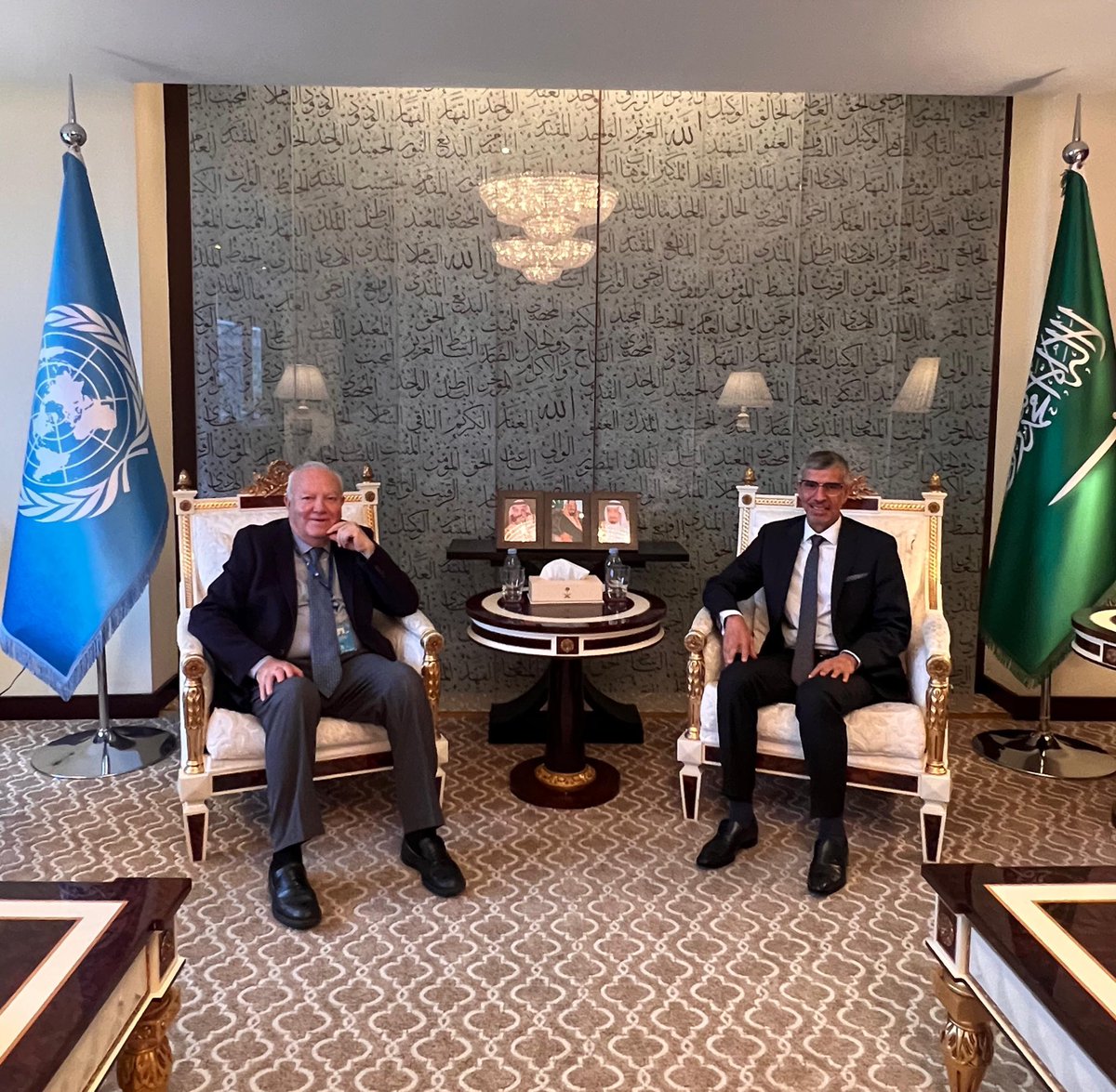 Just concluded a productive meeting with H.E. <a href="/MiguelMoratinos/">Miguel Ángel Moratinos</a>, High Representative for the <a href="/UNAOC/">UNAOC - United Nations Alliance of Civilizations</a> and <a href="/UN/">United Nations</a> Special Envoy to Combat Islamophobia.  We discussed strengthening intercultural dialogue, promoting mutual understanding, and advancing initiatives that foster peaceful and