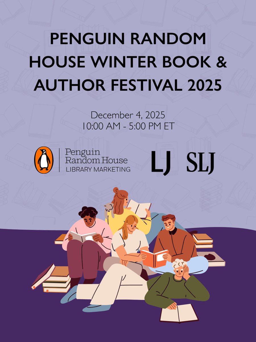 LJ_SLJEvents's tweet image. Join Penguin Random House, Library Journal, and School Library Journal for our Winter 2025 virtual book and author festival! 📖

Check out the virtual exhibit hall, access eGalleys, and enter to win prizes and giveaways. Register today! hubs.la/Q03V-gzC0