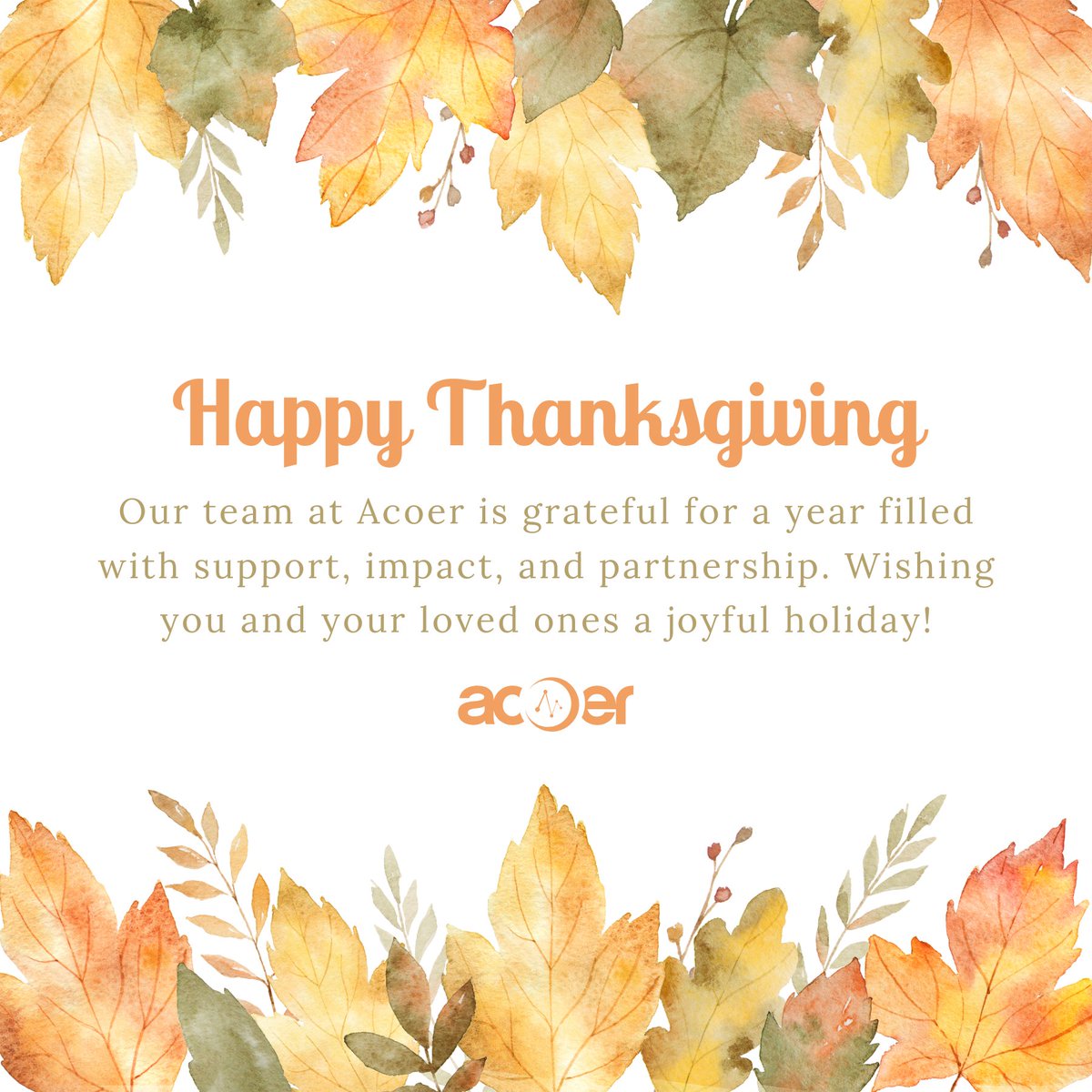 acoerco's tweet image. Grateful for another year of support, impact, and partnership. Wishing everyone a joyful holiday! 🧡

What are you grateful for this season?

#HealthTech #PublicHealth #DataForGood #MDI #PrivateAI