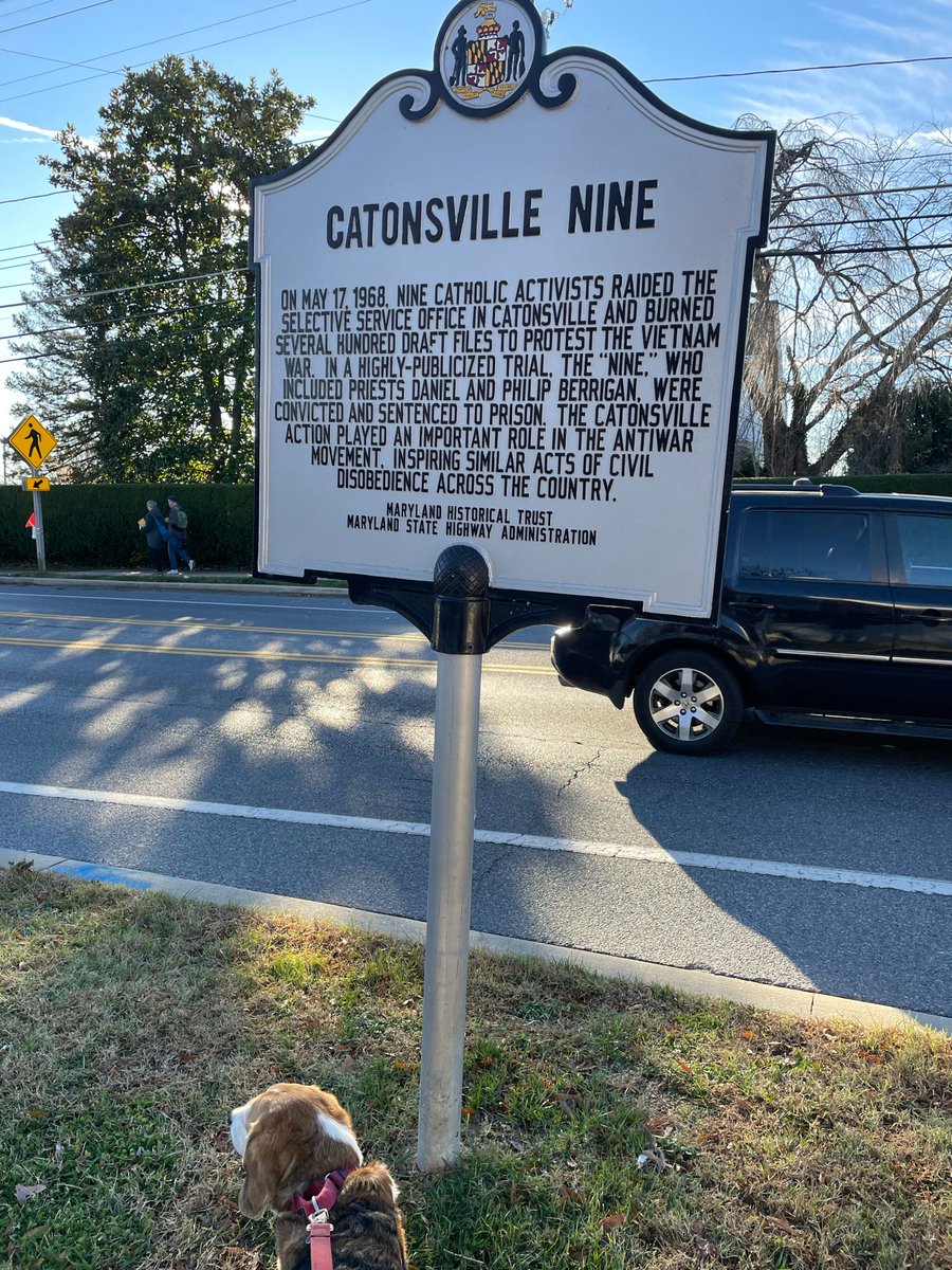 Exploring Catonsville history with Benny! The Catonsville 9 were Catholic activists who burned draft cards in protest of the Vietnam War inspired more anti-war protests around the country.