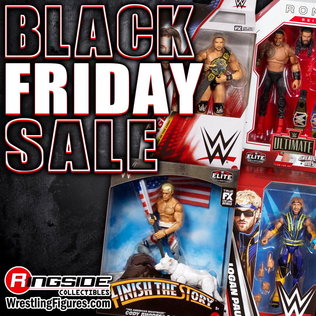 RingsideC's tweet image. BLACK FRIDAY SALE IS LIVE! 🛒

The year’s best deals are HERE!
Huge Savings! No Coupon Needed!

Shop Now ➡️ Ringsid.ec/RSCSale

#RingsideCollectibles #WrestlingFigures #Mattel #WWE #WWEEliteSquad #WWERaw #SmackDown #BlackFriday #BlackFridaySale