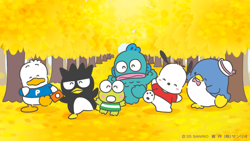 hapidanbui's tweet image. ペックル「黄色いね〜 」
サム「イエロ〜♪ 」
ばつ丸「黄色い世界だー！」