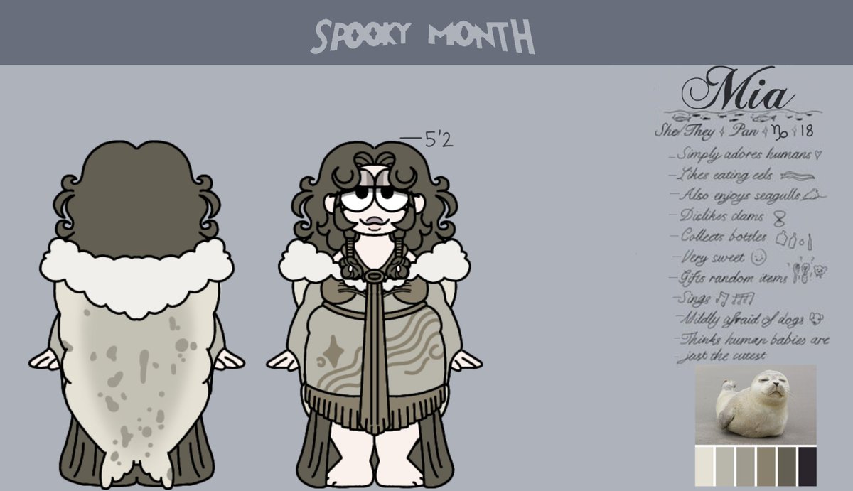 LEthereald74402's tweet image. My official oc!!

#yumeship #spookymonth #oc #selkie #selkieoc