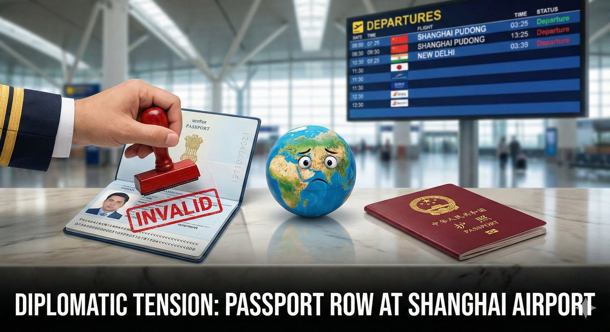 🇮🇳🇨🇳 DIPLOMATIC ROW: India lodges a strong protest after Chinese officials at Shanghai airport claimed an Arunachal woman's passport was "invalid" because the state "belongs to China." New Delhi calls the action unacceptable. 🚨

#IndiaChina #ArunachalPradesh #Diplomacy