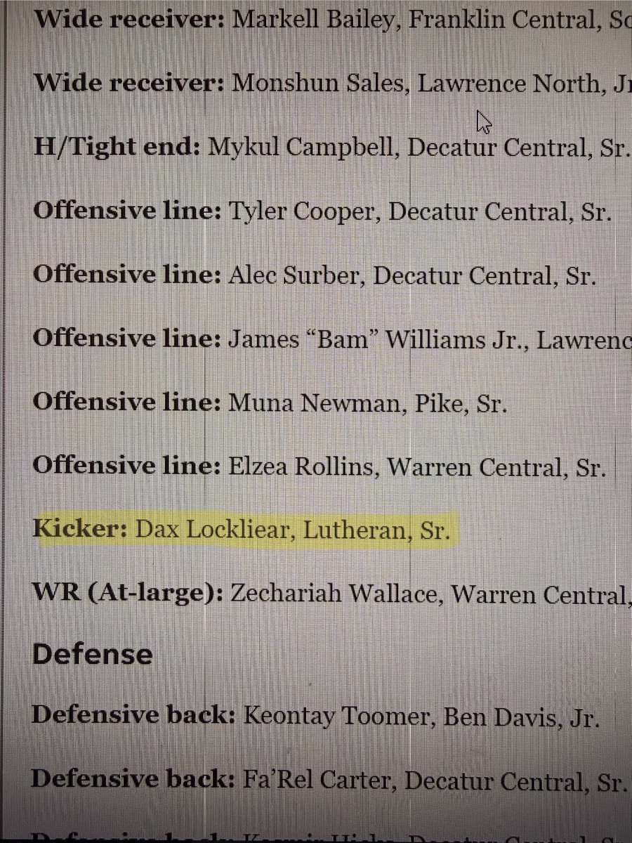 I am honored to have been named to the all Marion County 1st team.
