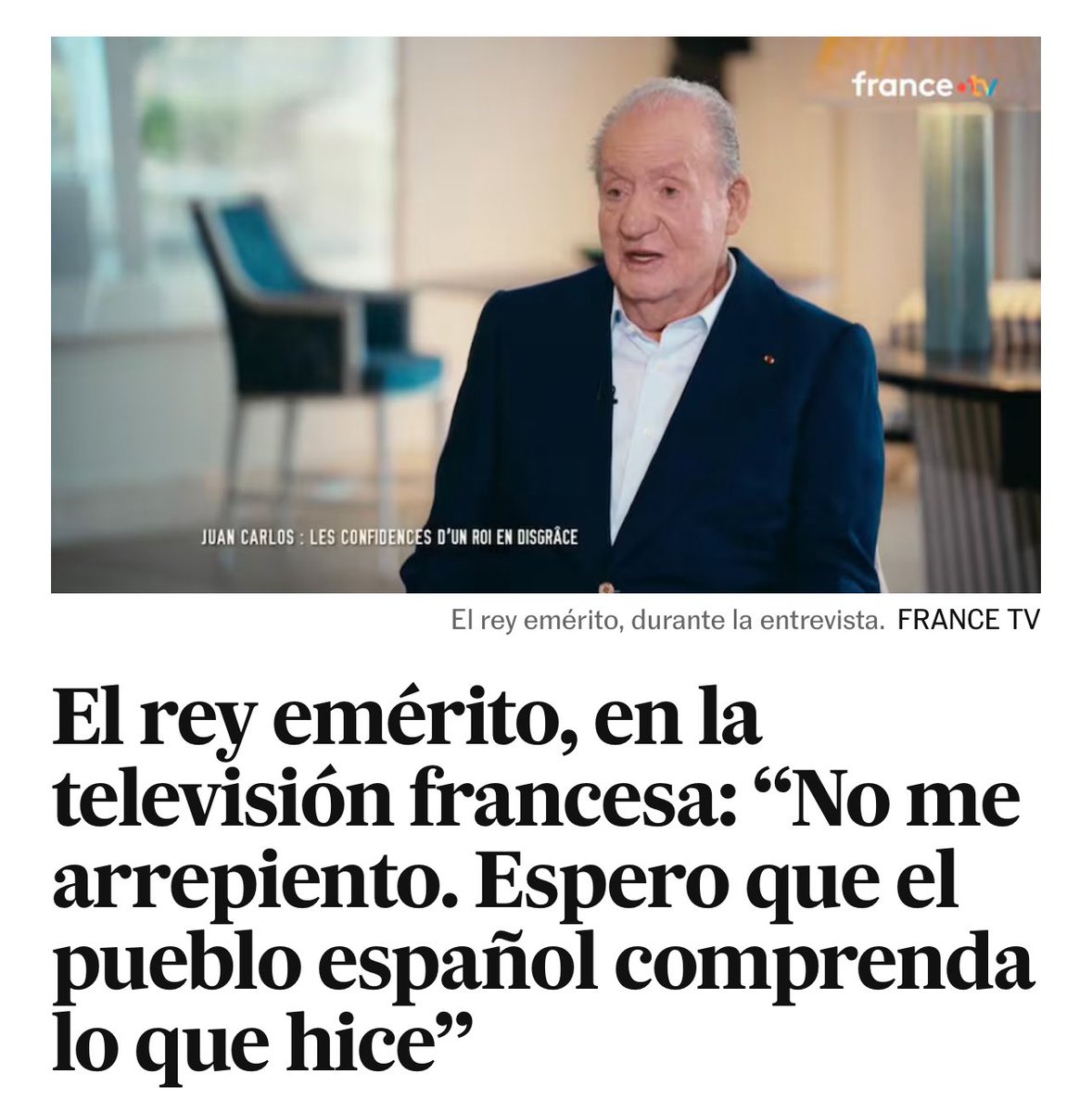 Ay, señor, señor...
Parece un ninot.
Por lo repintado que está y porque ha conseguido ser una caricatura de sí mismo.
Ni arrepentimiento ni perdón por sus "deslices", ni vergüenza al blanquear al dictador.
🟥🟨🟪
#ElReyPecador