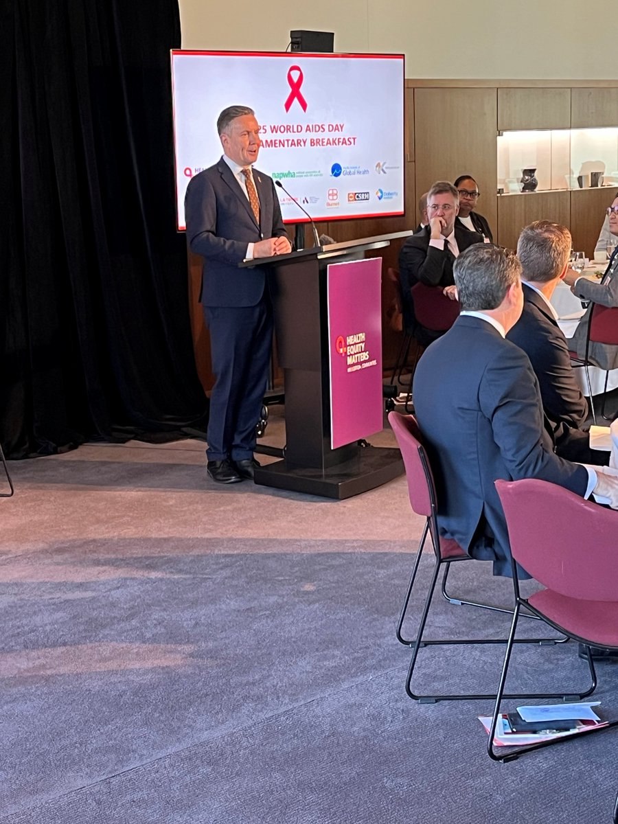 Australia’s Minister for Health and Ageing, the Hon Mark Butler just announced a funding extension of 3 years for federally funded community organisations in the HIV response at the World AIDS Day Parliamentary Breakfast.
#WorldAIDSDay <a href="/Mark_Butler_MP/">Mark Butler MP</a>