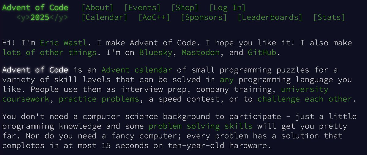 🎄This year's Advent of Code promises fun coding challenges for all! And if you haven't tried Swift before, it's a great way to get started. Join the Swift challenge board here: forums.swift.org/t/advent-of-co… <a href="/maarten_engels/">Maarten Engels - @maartene @mastodon . nl</a> #AdventOfCode
