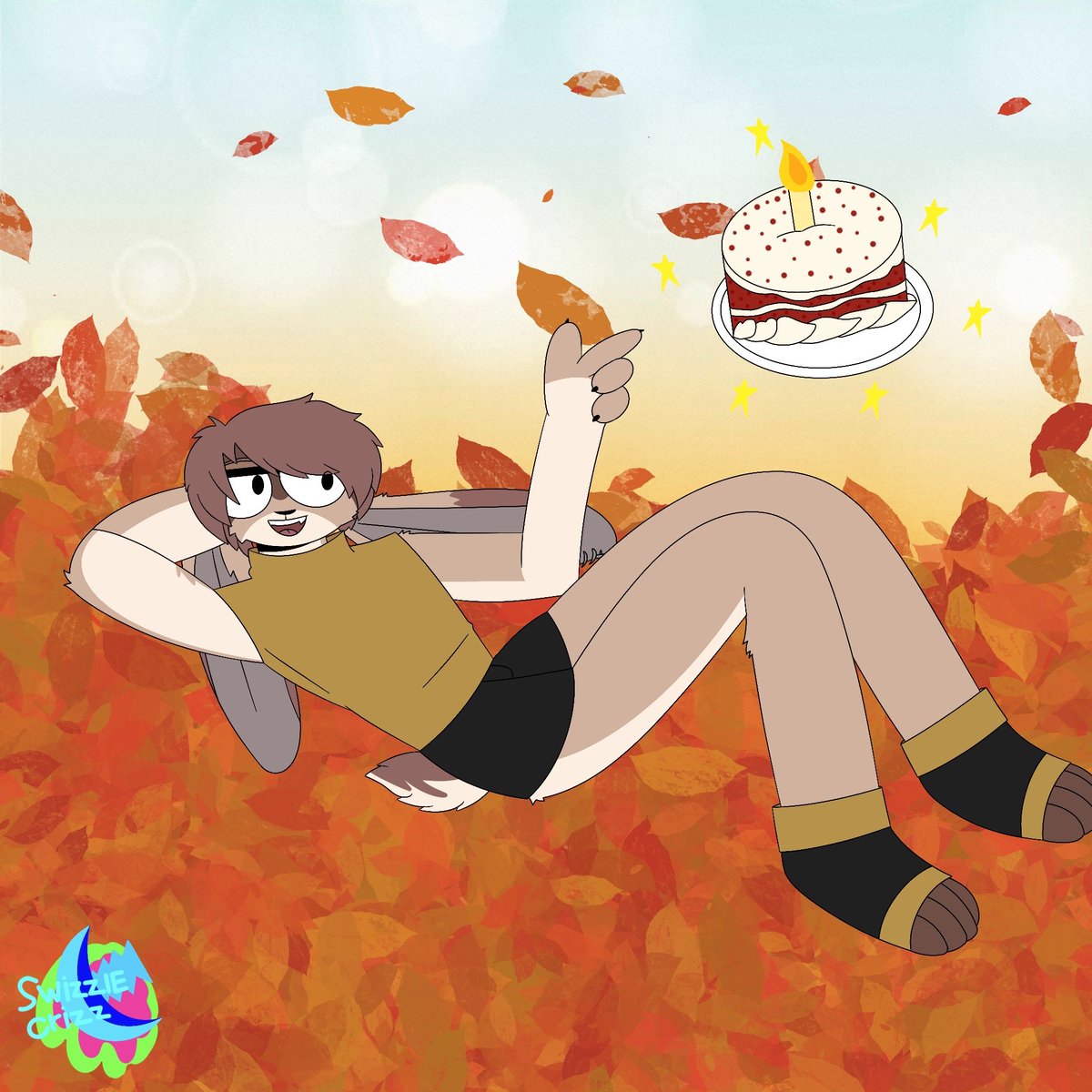 swizzle_crizz's tweet image. A bunny likes to chill during the autumn season 🍂 
special birthday gift for a best friend!! :D 🎂
@nand_maple