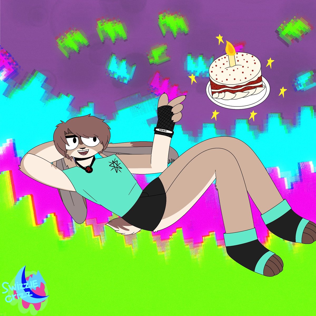 swizzle_crizz's tweet image. A bunny likes to chill during the autumn season 🍂 
special birthday gift for a best friend!! :D 🎂
@nand_maple