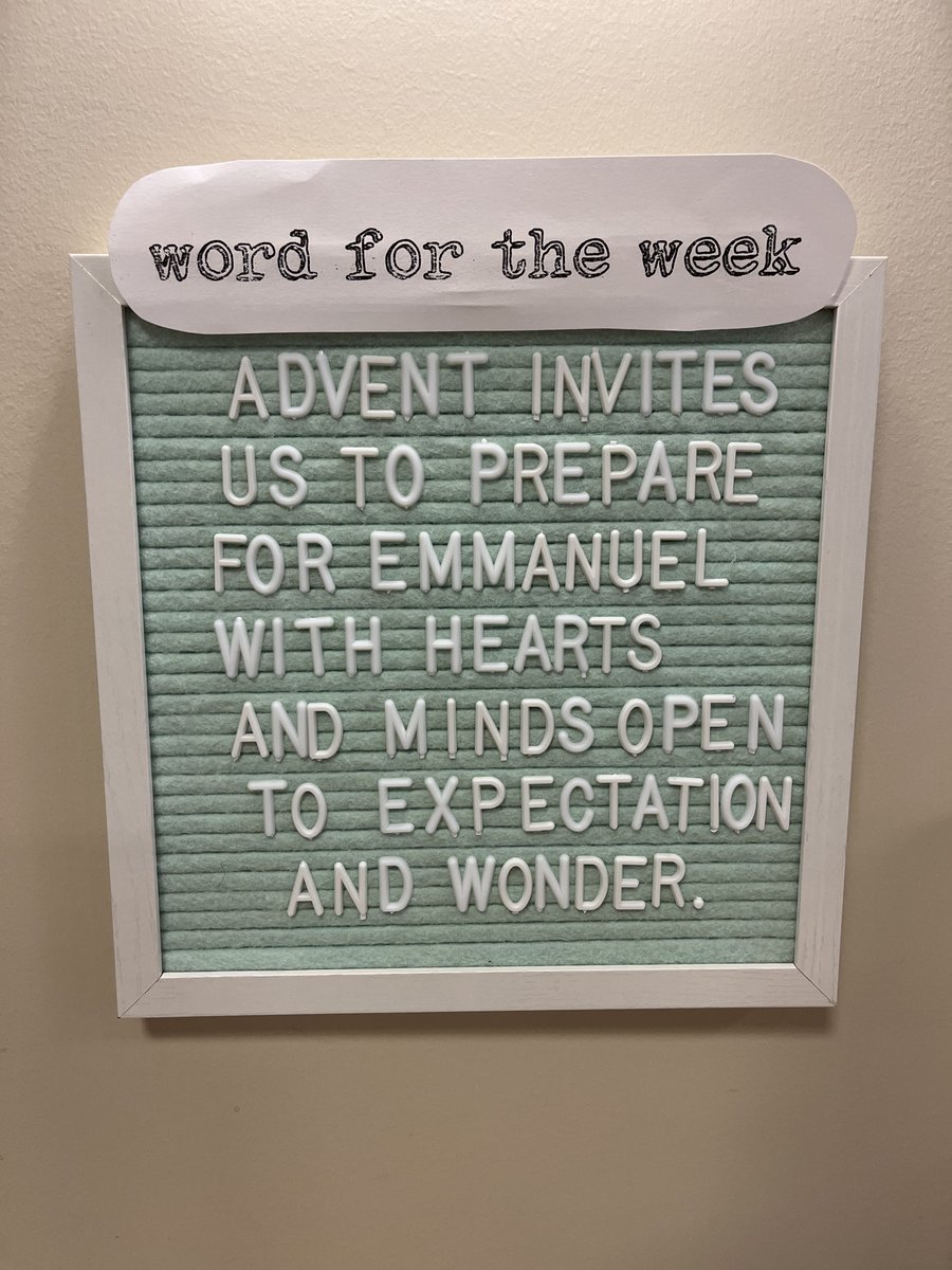 BeingGraced's tweet image. Word for the Week:
(From Vicar Natalie, as we begin Advent this Sunday!)

Advent invites us to prepare for Emmanuel with hearts and minds open to expectation and wonder.

#WordForTheWeek