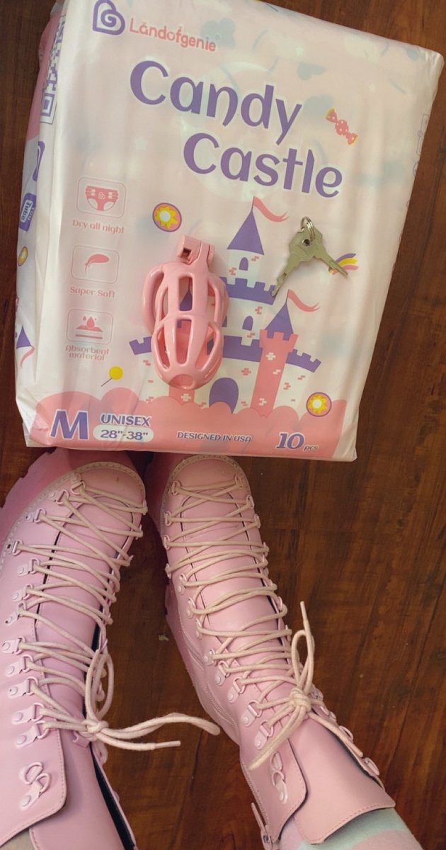 p0ttyprincess's tweet photo. time to accept ur new little locked-up pink life becoming My personal little bimbodolly to play with  ౨ৎ⋆˚｡⋆ 
oh the diapers? dont worry ur ditzy lil head about it , that just means the fun doesnt have to stop! ^__^ 

#abdl #diapersissy [tagz🍼🎀🍼] https://t.co/20SrCpBGF8