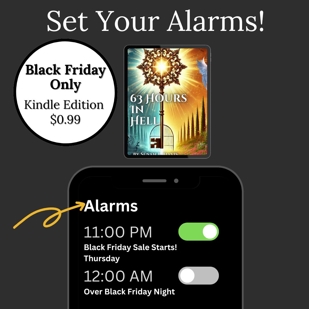 63 Hours in Hell will be $0.99 for Black Friday only, starting tonight at 11 PM CT.

Perfect for fans of biblical fiction + time-travel adventure.
Link in the reply.
#BlackFriday #KindleDeals