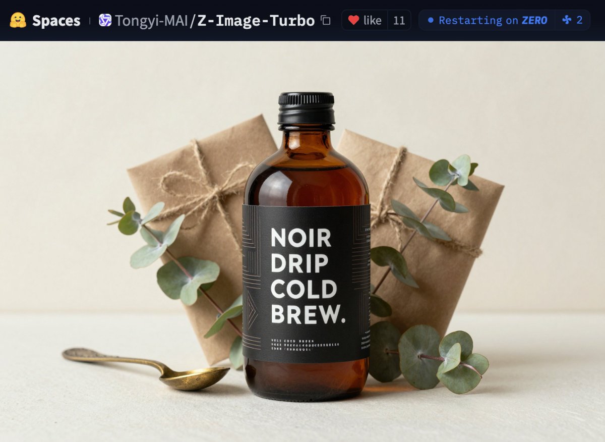 victormustar's tweet image. 🤯 Z-Image-Turbo: Open-source extremely fast 6B Single-Stream Diffusion model that runs on a single GPU, delivers photorealistic + text-accurate images.

⬇️ Now available on Hugging Face (gen time = &amp;lt; 3 sec)