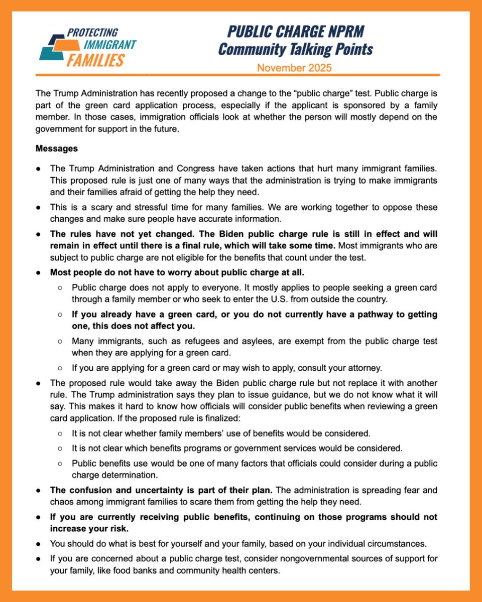 PIFCoalition's tweet image. Now on our website: Find resources to explain what’s happening with the recent public charge proposals; get talking points for community members or press; and more. Visit our website at PIFCoalition.org/PublicCharge for these resources and more.