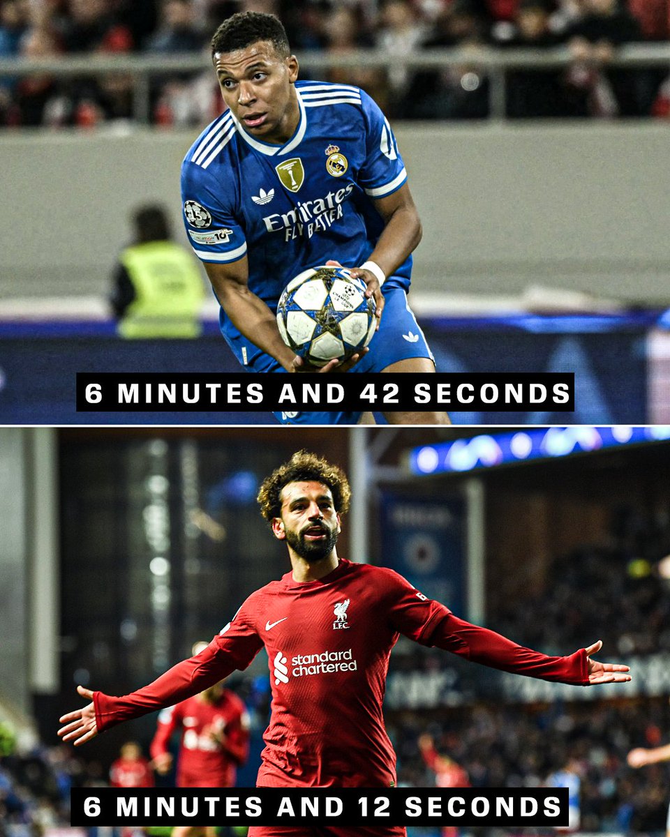Kylian Mbappe's hat trick vs. Olympiacos is the second fastest in Champions League history 🤩

Mo Salah's vs. Rangers is still the quickest 🔥