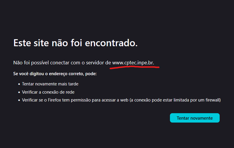 Oficial_Mesmo4's tweet image. Alguém aí está conseguindo acessar o site do inpe para saber da previsão do tempo?