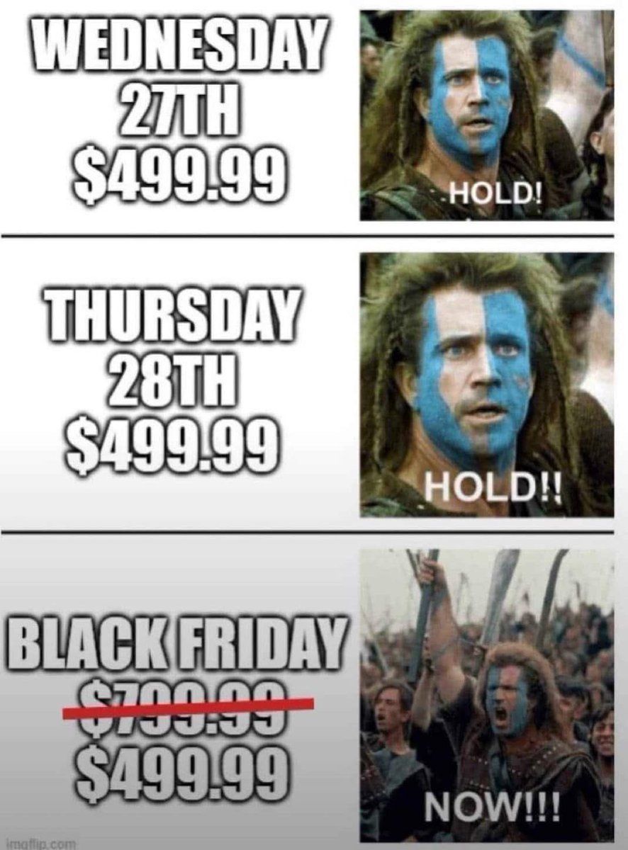 plinketyplink2's tweet image. Black Friday explained….
