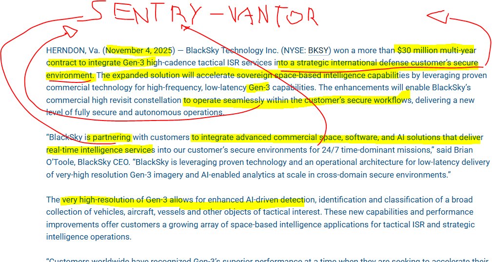 loco_dela_bolsa's tweet image. #Vantor #Maxar #Sentry $SATL #Satellogic  $BSKY 2025/11/05 #BlackSky wins more than USD 30 millioncontract to integrate Gen-3...

My guess is that the &quot;mysterious&quot; counterparty is Vantor, securing their image suppliers with AI integration.
Remember that USD 30M SATL contract?..