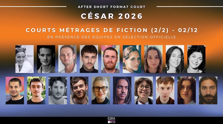 Notre cycle d’After Short touche à sa fin. RDV le mardi 2 décembre à 19h à l’@ESRA pour notre dernière soirée dédiée aux courts de fiction (2/2) en lice aux César 2026. En présence de 12 équipes et 19 professionnels. 🔥Dernières places disponibles ! : formatcourt.com/2025/11/after-…