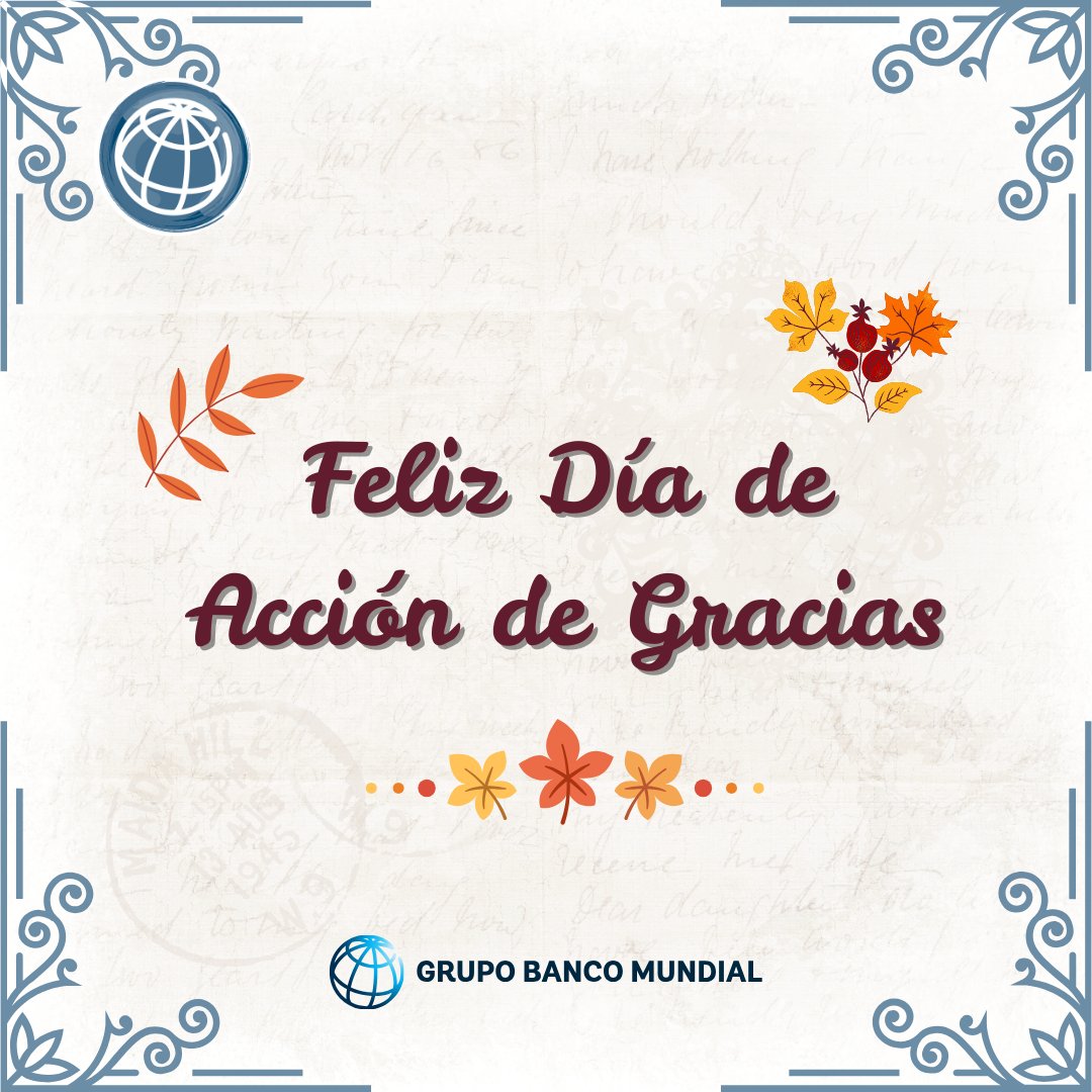 #Thanksgiving2025 en la Tesorería del <a href="/BancoMundial/">Banco Mundial</a> nos llena de gratitud por nuestro equipo y aliados. Nuestros logros van más allá de lo que hubiéramos imaginado. Los ingresos por emisión de bonos apoyaron más de 600 proyectos de desarrollo.
¡Feliz Día de Acción de Gracias! 🦃