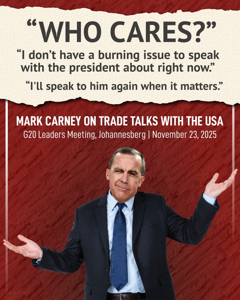 AndrewScheer's tweet image. Steelworkers laid off.

Auto plants shuttered.

Softwood mills closed.

Mark Carney promised to deliver a win by July on tariffs.

When asked about his failure he said “Who cares?”

Conservatives care.