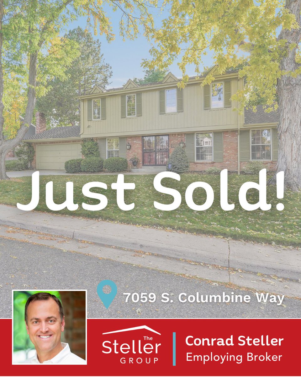 TheStellerGroup's tweet image. Just Sold in Cherry Knolls! ✨
Congrats to our wonderful sellers, and kudos to Conrad Steller for leading them through a smooth, successful sale. Grateful for the trust!

#JustSold #CherryKnolls #DenverRealEstate #DenverRealtors #CentennialColorado #CentennialHomesForSale