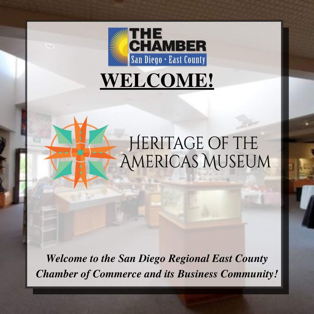 sdeccc's tweet image. Please welcome to The Chamber, Heritage of the Americas Museum! 

Located on a knoll near the West entrance of Cuyamaca College in Rancho San Diego, CA --The Museum is a cultural and educational center featuring the prehistoric and historic art and culture of the Americas and…
