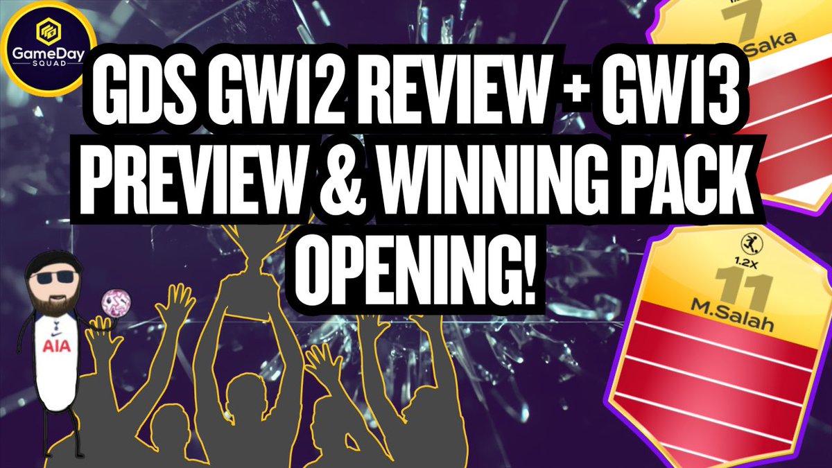 🔔 NEW 🎥 🔔 

Join me for my #GDSFantasy GW12 Review &amp; GW13 Preview + a WINNING pack opening! 👀 

WE ARE STILL ALIVE IN THE CUP! 🏆

If you're enjoying the content, drop a like and subscribe 🤝 
🔗 👇 
youtu.be/dhD-Cfa7RGY