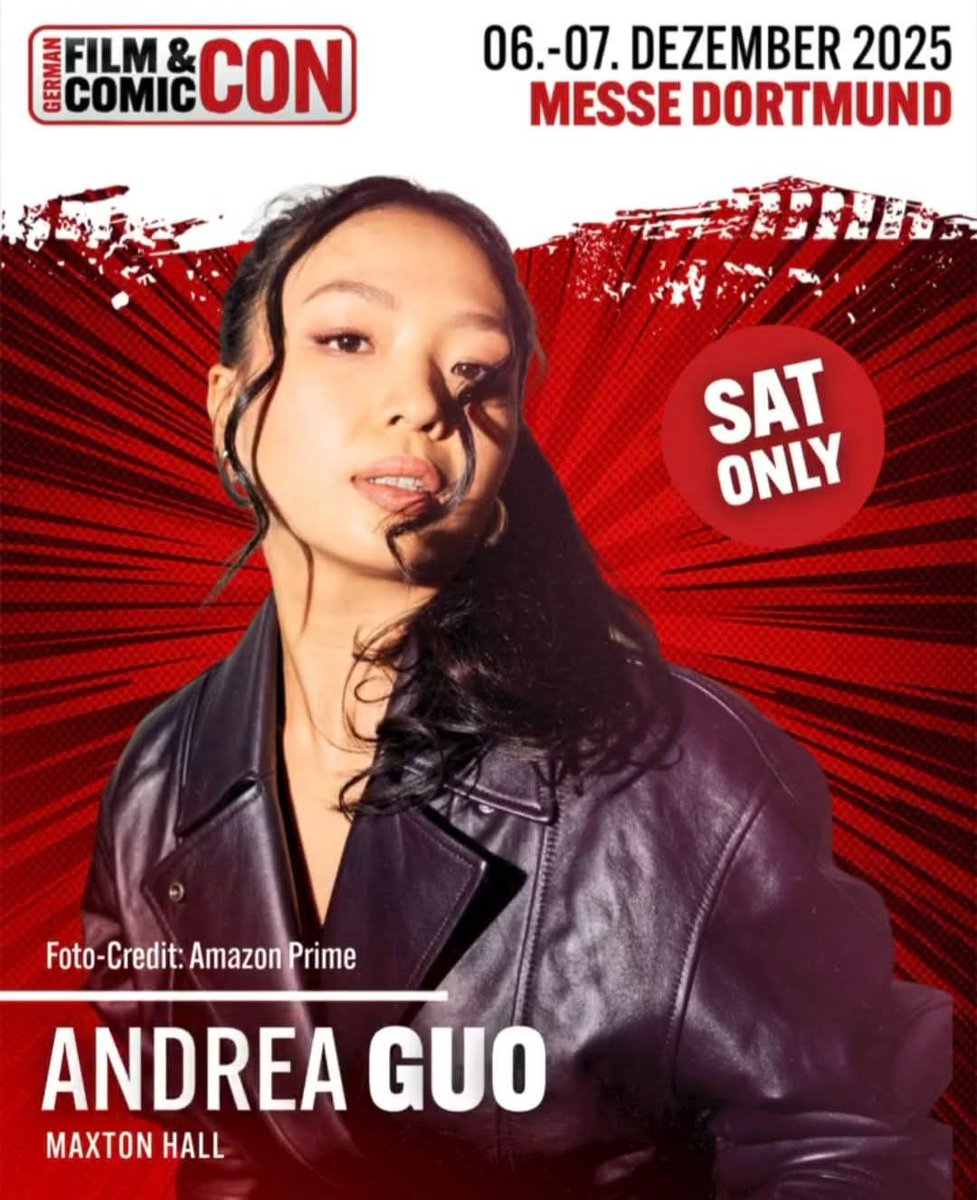 EuroConNet's tweet image. GUEST ANNOUNCEMENT 

#GermanFilmandComicCon #GCC #AndreaGuo  

Dortmund, Germany
6 - 7 December 2025 

germancomiccon.de
