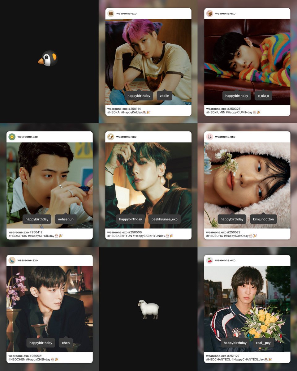 BBHE_'s tweet photo. EXO members birthday wishes in 2025 be like: ✨ https://t.co/lWqLupVstH