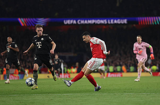VipArsenal's tweet photo. Gabriel Martinelli is averaging a goal contribution every 40th minute in the Champions League this season.

Composed. https://t.co/4rUIC8uCA9