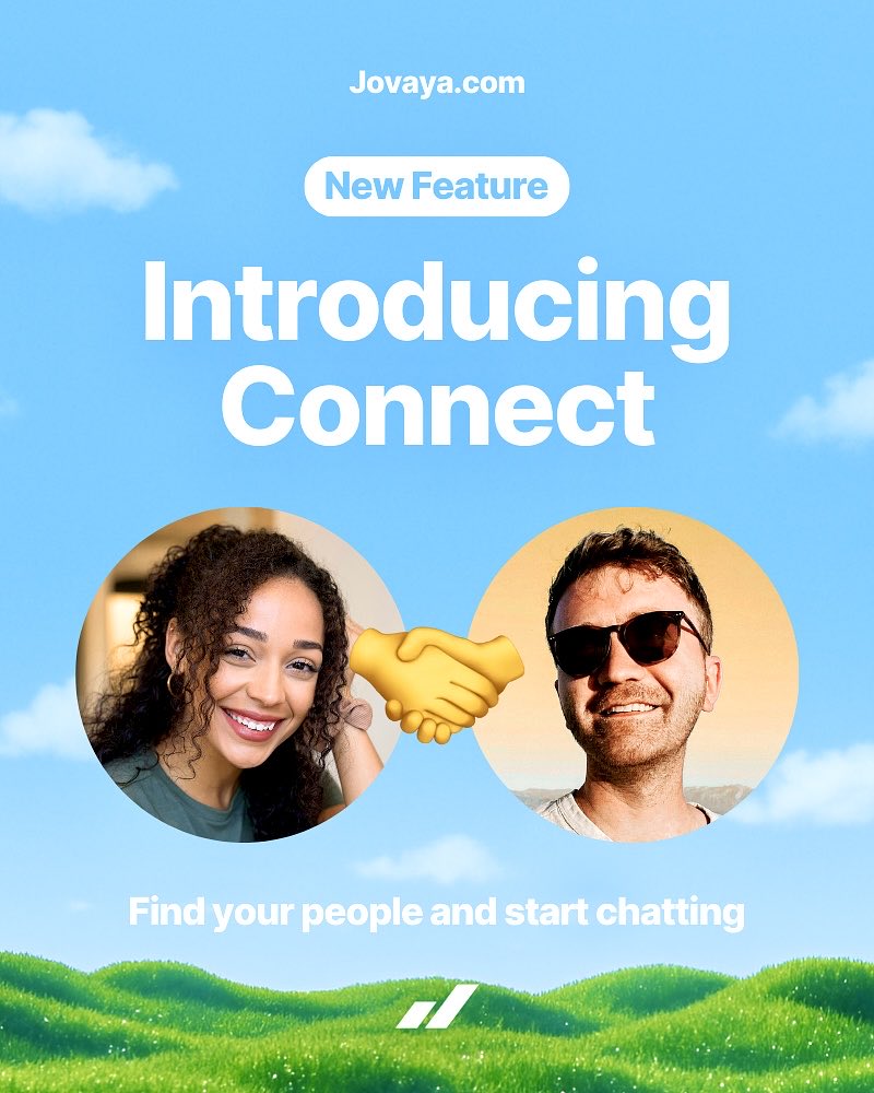 JovayaSocial's tweet image. New on Jovaya: Connect 🤝

Connect introduces following to our platform and is a refreshing approach to connecting on social media 🎉

Send a Connect request to someone and optionally add a note to your invite to make it personalized 🤩 If accepted, you both can start chatting