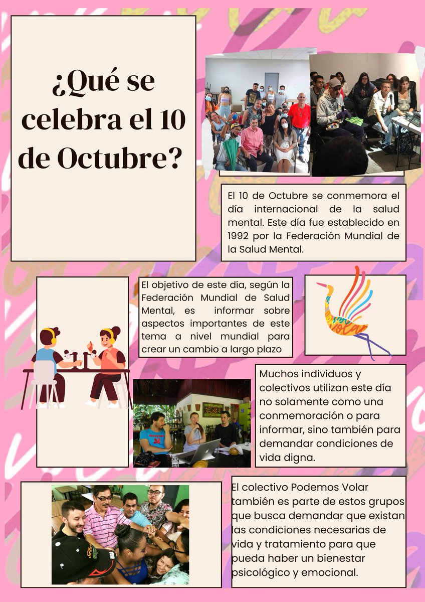 Para complementar la transmisión de hoy respecto al día internacional de la salud mental, les compartimos algunas infografías que hacen referencia a lo que significa este día para el programa.