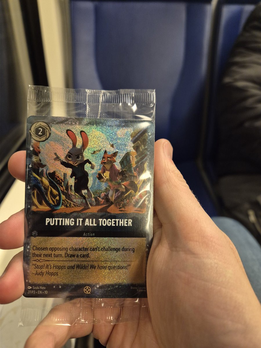 Getting to see  #zootopia /#zootropolis 2 AND getting a card for my favorite card game #Lorcana? What a fantastic night 😊