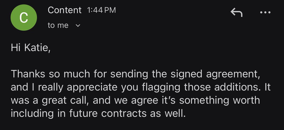 vivifyugc's tweet image. This is why it’s important to ask questions and make recommendations to the contracts you’re signing. 

I recommended a client of mine include mutual indemnification and an AI clause to protect creators from their likeness being used. #ugc #ugcexample