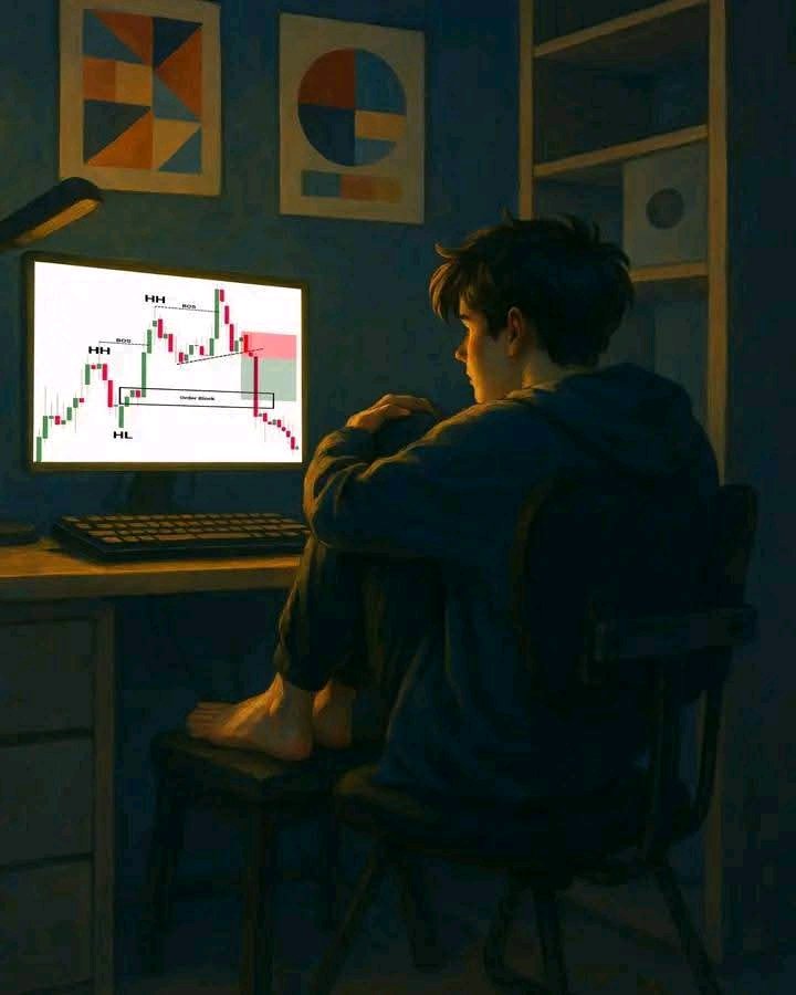 KingTheGoat_fx's tweet image. A cold night, a warm chart, and silent focus.📊💙
#trading #forex #trader