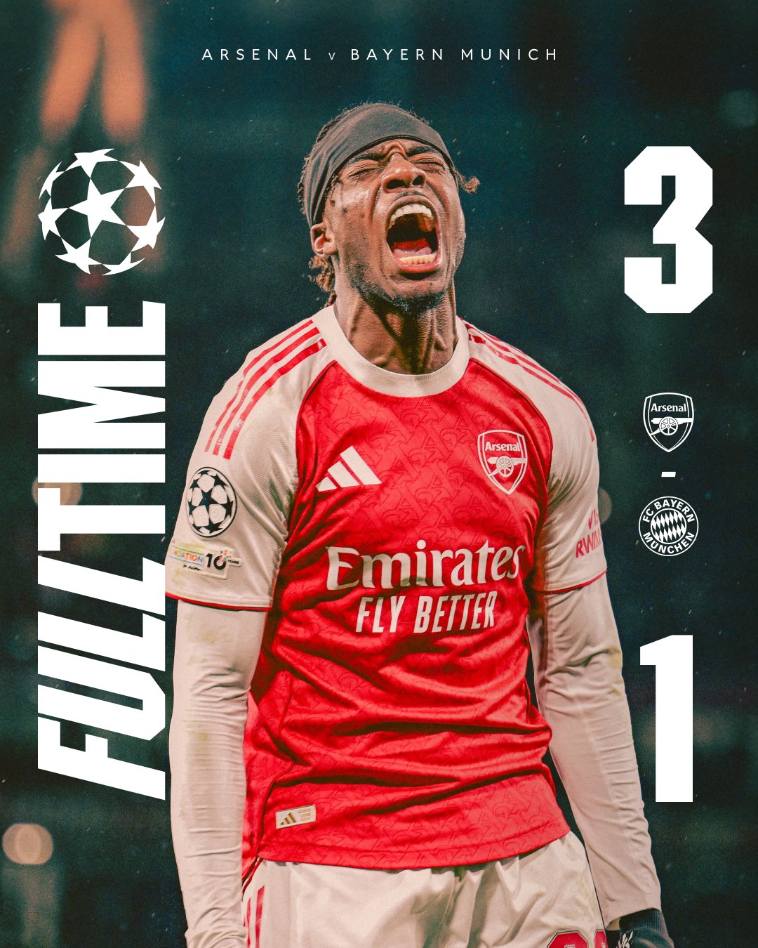 Full Time: Arsenal 3-1 Bayern Munich